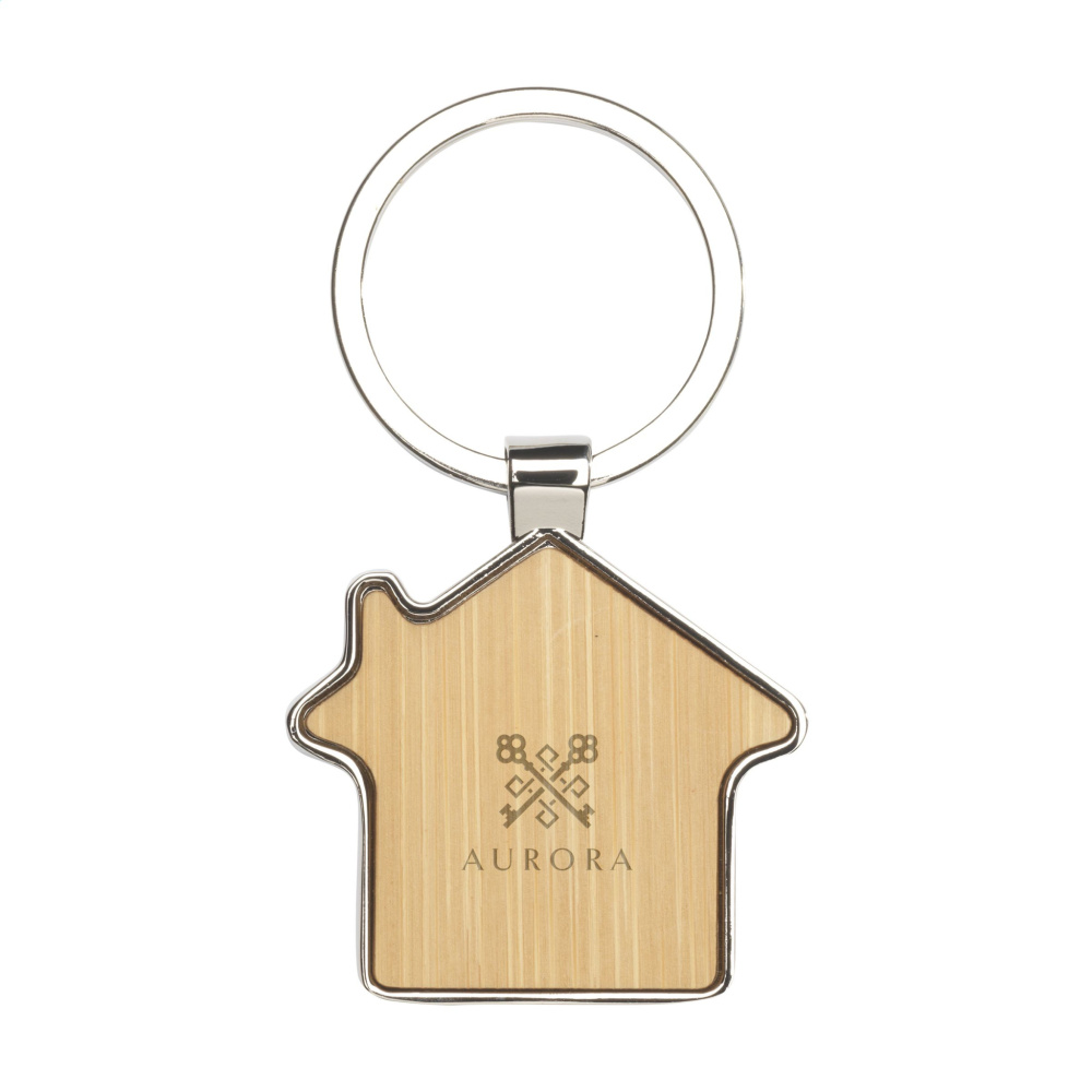 Logo trade corporate gifts image of: Casa bamboo keyring