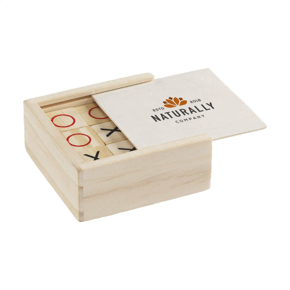 Logo trade corporate gifts image of: Tic Tac Toe Game Bamboo