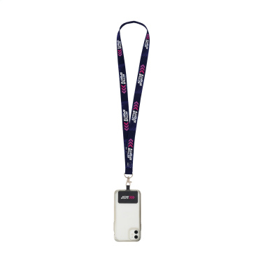 Logo trade promotional products picture of: Lanyard Sublimation RPET 2 cm with Patch keycord