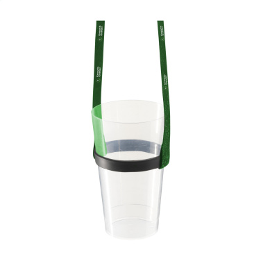 Logo trade promotional merchandise picture of: Lanyard Sublimation RPET 1.5 cm with Cup holder