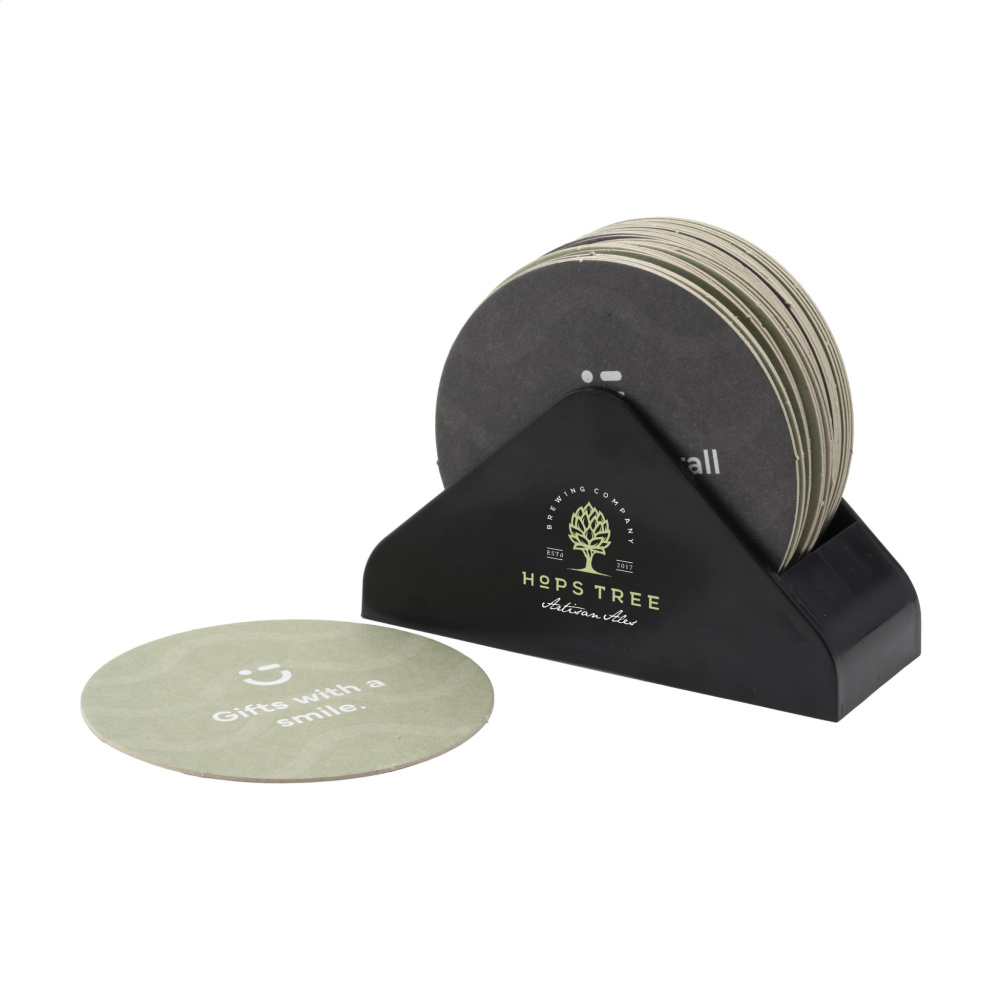 Logo trade promotional gifts image of: Recycled Holder Beer Coasters