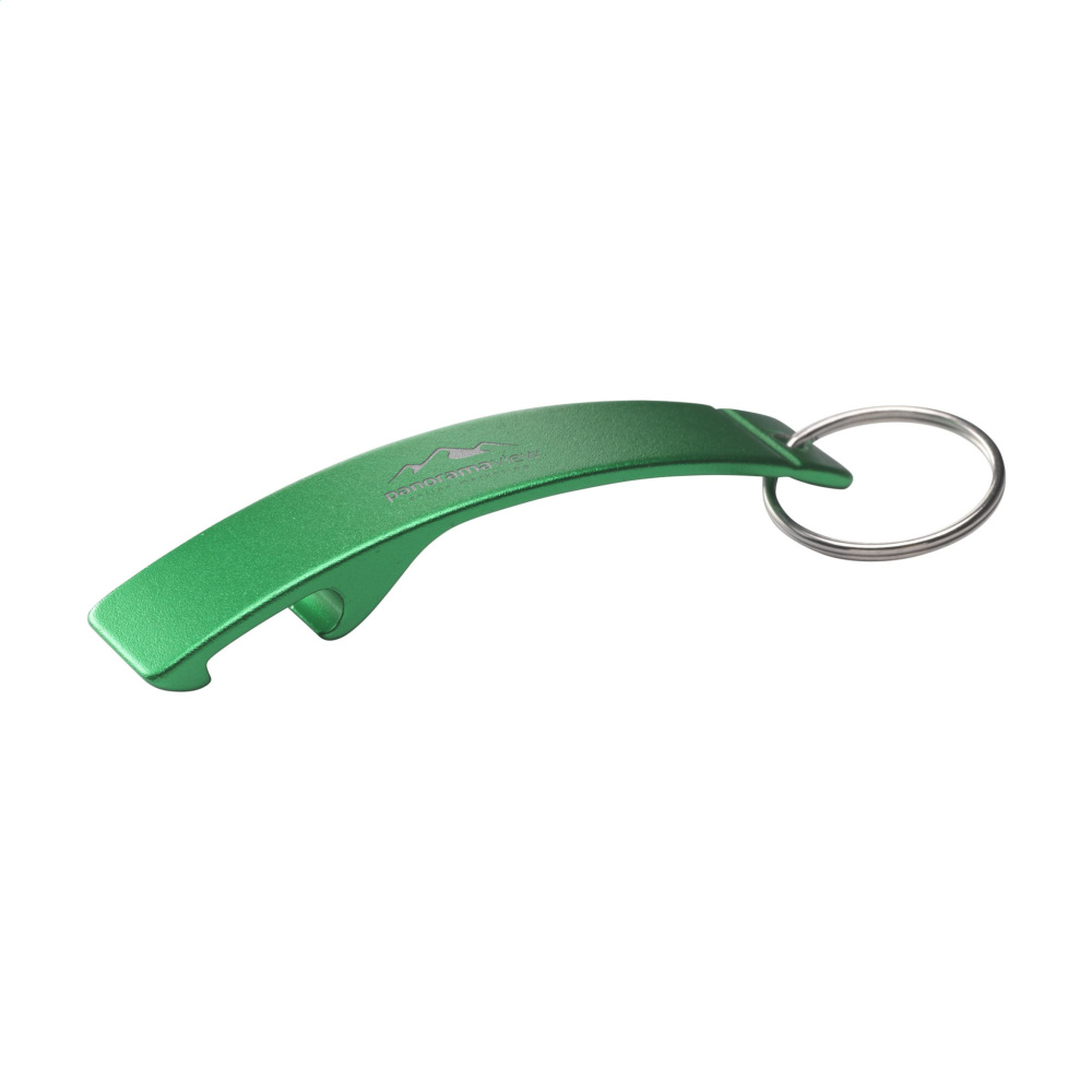 Logotrade promotional item image of: Alu Opener GRS Recycled keyring