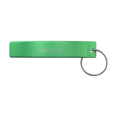 Logo trade promotional item photo of: Alu Opener GRS Recycled keyring