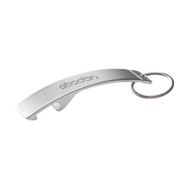 Logotrade promotional product picture of: Alu Opener GRS Recycled keyring