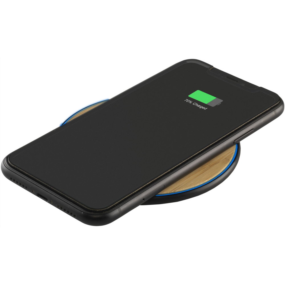 Logotrade corporate gift image of: Bamboo 10W Wireless Charger wireless fast charger