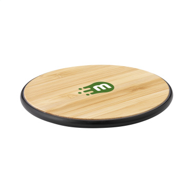 Logo trade advertising products image of: Bamboo 10W Wireless Charger wireless fast charger