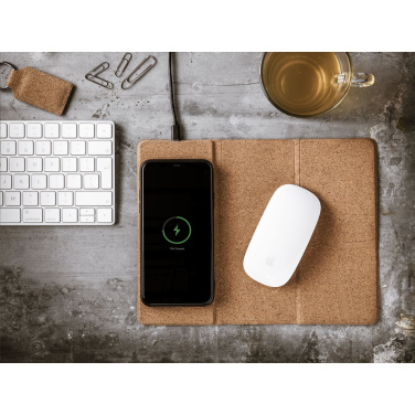 Logotrade business gift image of: Cork Wireless Charging Mousepad