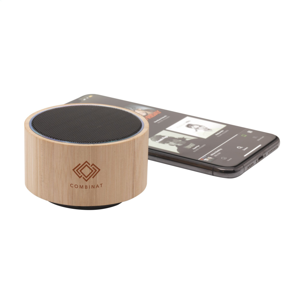 Logo trade promotional giveaway photo of: Wave Bamboo Wireless Speaker