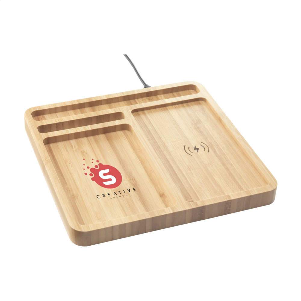 Logotrade advertising product image of: Bamboo Organizer charger