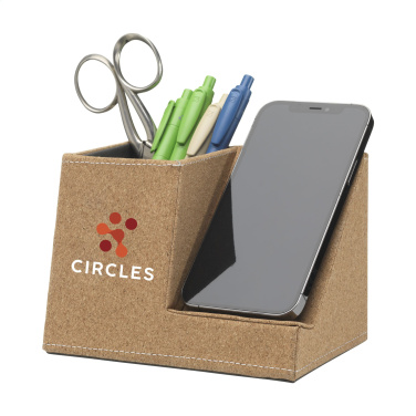 Logo trade promotional gift photo of: Ecork Pen Holder Wireless Charger