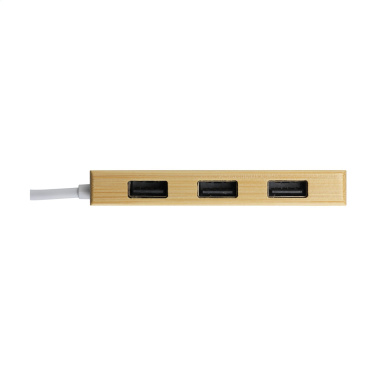 Logo trade business gift photo of: Bamboo USB Hub