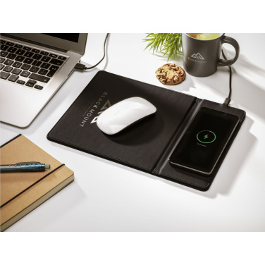 Logotrade corporate gift picture of: RCS Recycled Wireless Charging Mousepad