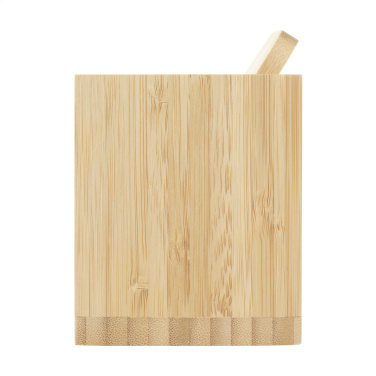 Logo trade advertising products picture of: Bamboo Boss 15W charger/pen holder