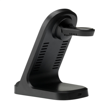 Logo trade promotional products picture of: Triple-Up RCS Recycled ABS Wireless Charger Stand