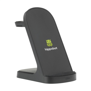 Logotrade corporate gifts photo of: Triple-Up RCS Recycled ABS Wireless Charger Stand