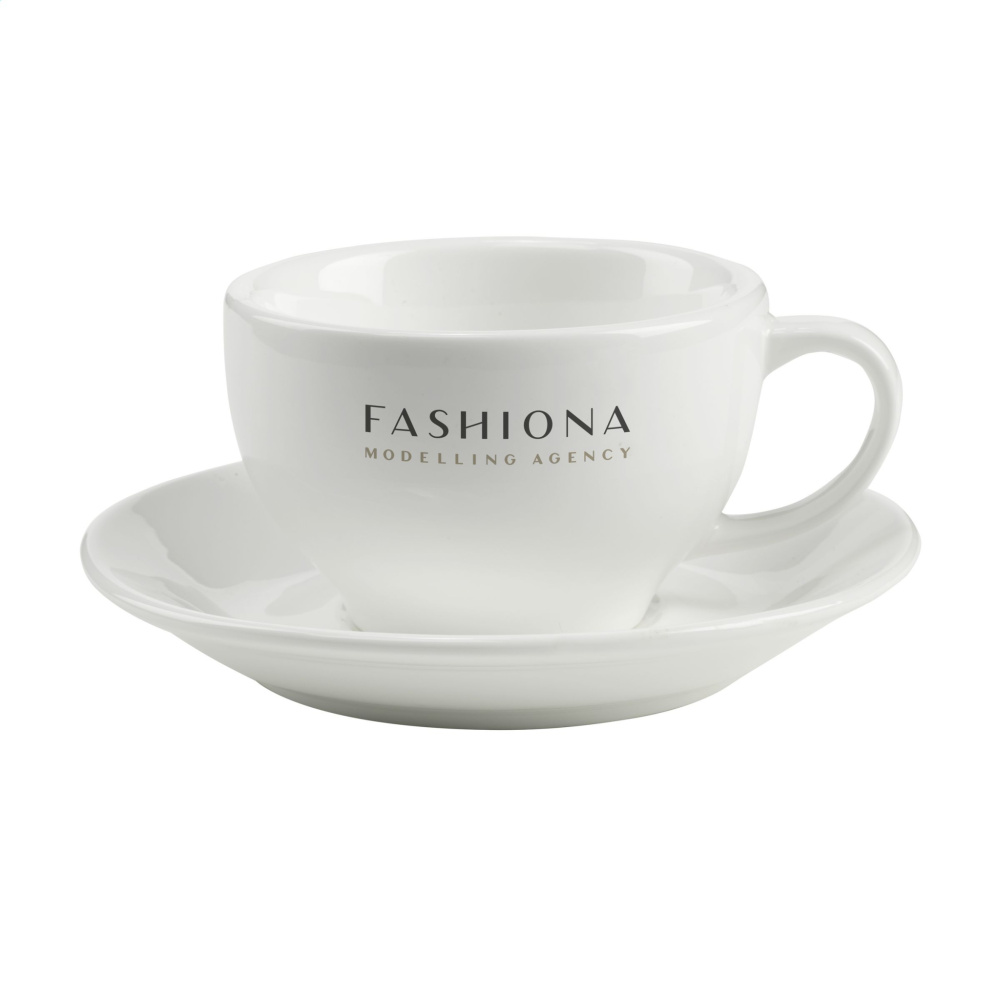 Logo trade advertising product photo of: Sienna 210 ml cup and saucer