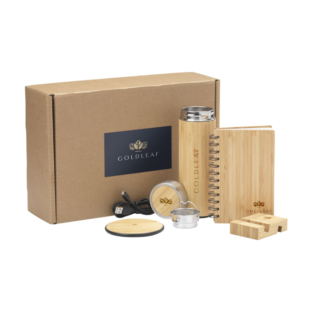 Logo trade promotional merchandise picture of: Merch Set Bamboo Boost