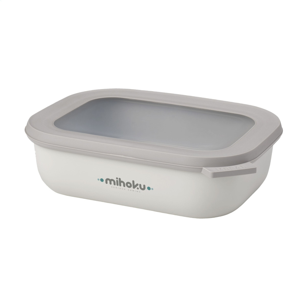 Logo trade promotional merchandise image of: Mepal Cirqula multi use rectangular bowl 1 L lunchbox