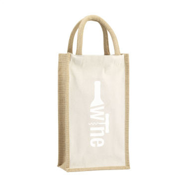 Logotrade corporate gifts photo of: Jute Canvas Double Wine Bag