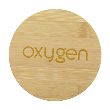 Logo trade promotional items image of: Bamboo Coaster Set