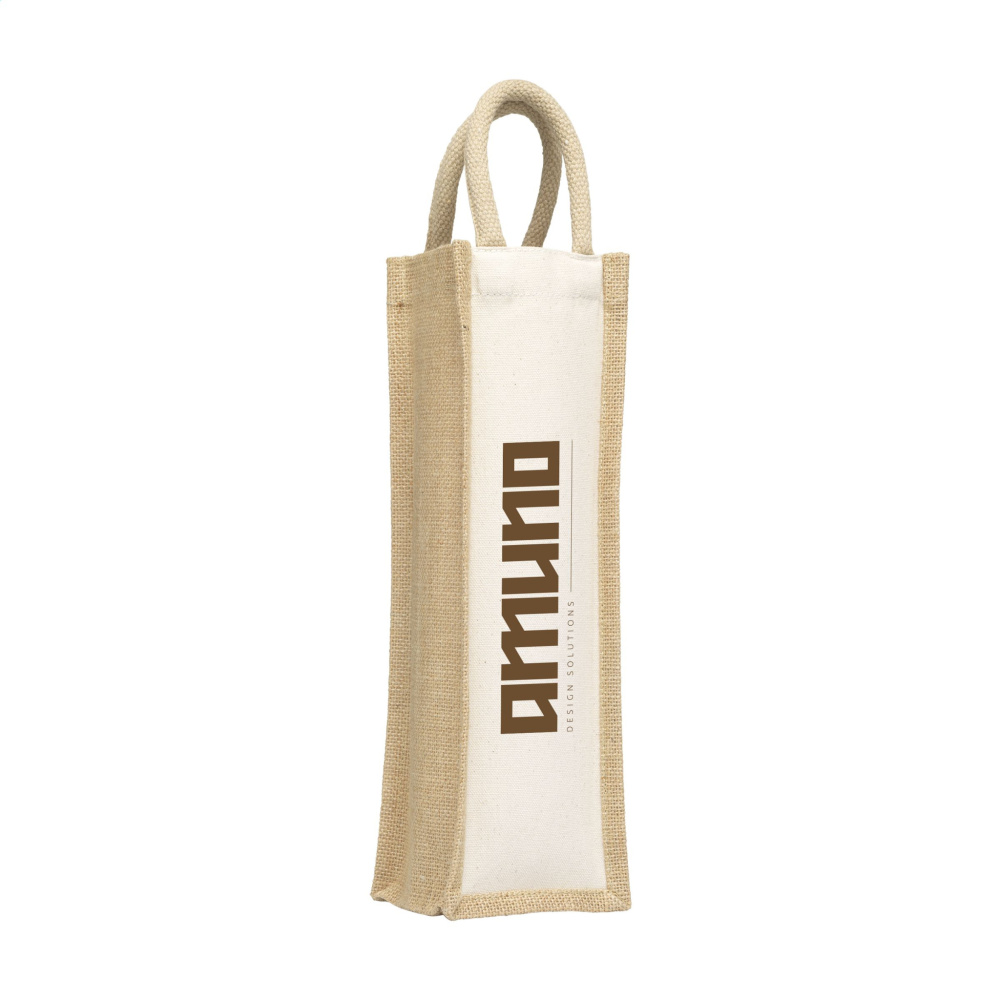 Logo trade promotional products picture of: Jute Canvas Wine Bag