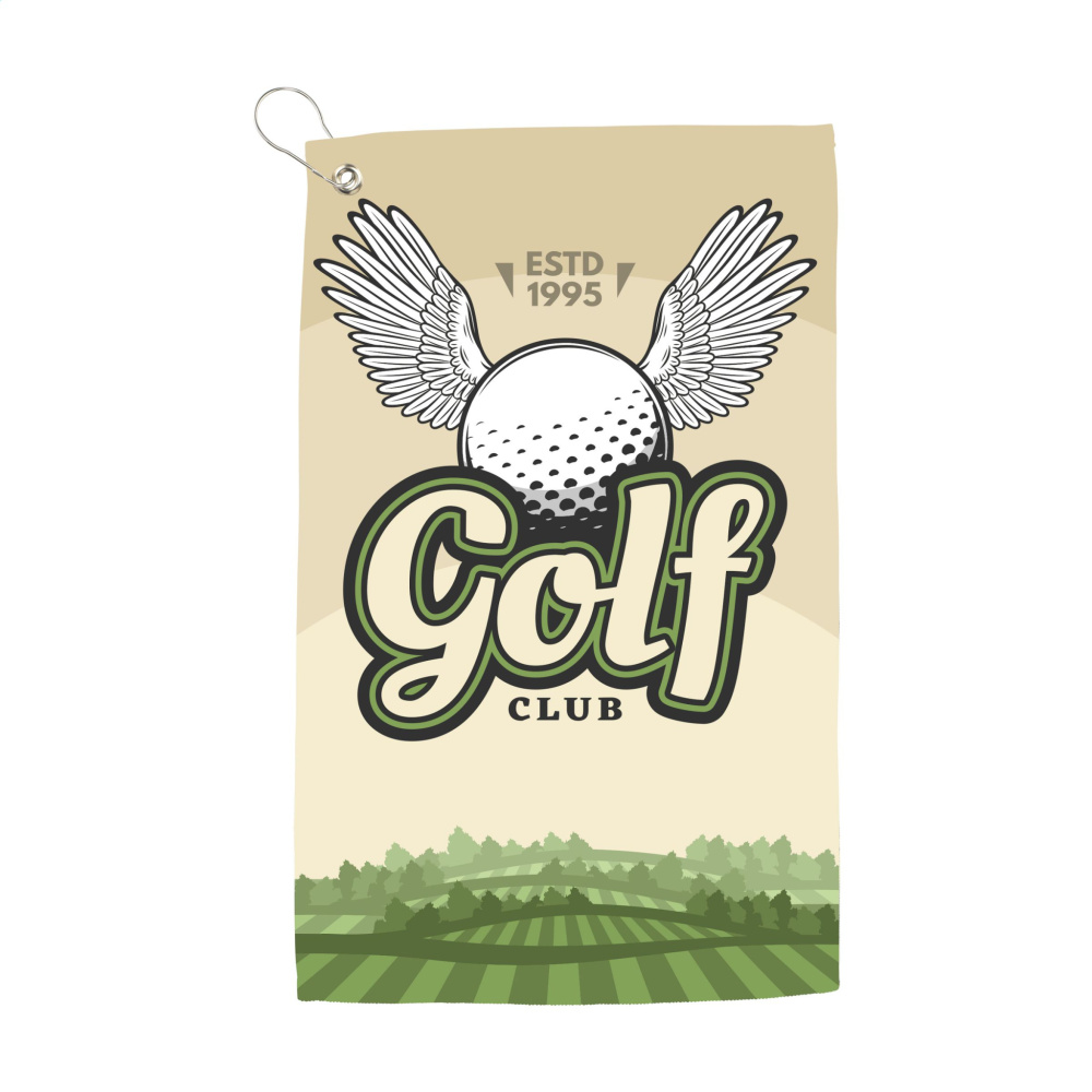 Logo trade promotional giveaways image of: GolfTowel 400 g/m² 30x50