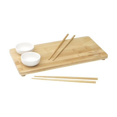 Logo trade promotional item photo of: Temaki Bamboo Sushi Tray gift set