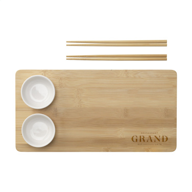 Logotrade promotional merchandise picture of: Temaki Bamboo Sushi Tray gift set