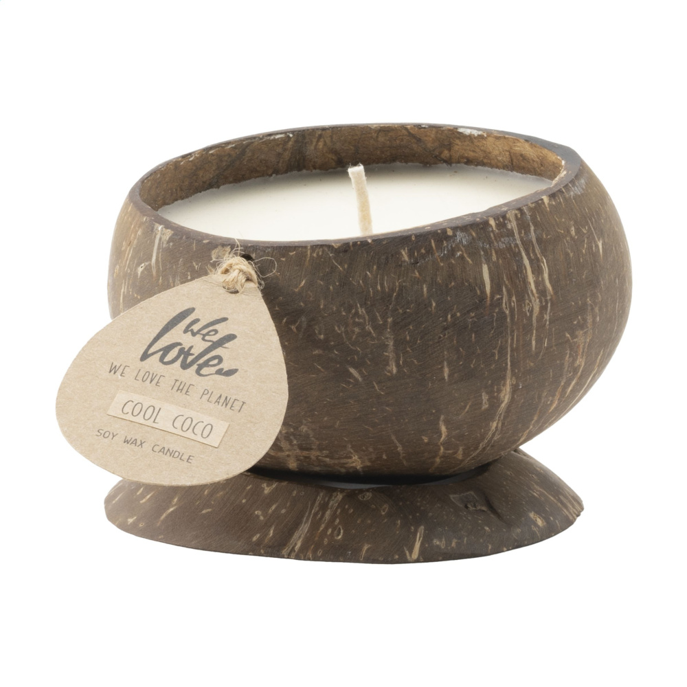 Logo trade promotional merchandise image of: We Love The Planet Coconut Candle