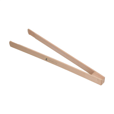 Logo trade promotional item photo of: Pinza wooden BBQ tongs