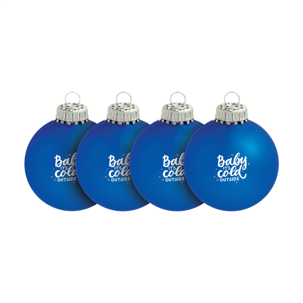 Logotrade corporate gift picture of: Christmas Bauble Ø 6 cm - set of 4 - Made in Europe