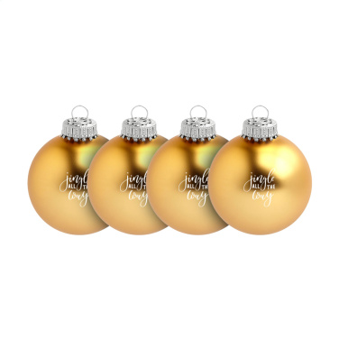 Logotrade promotional giveaway image of: Christmas Bauble Ø 6 cm - set of 4 - Made in Europe