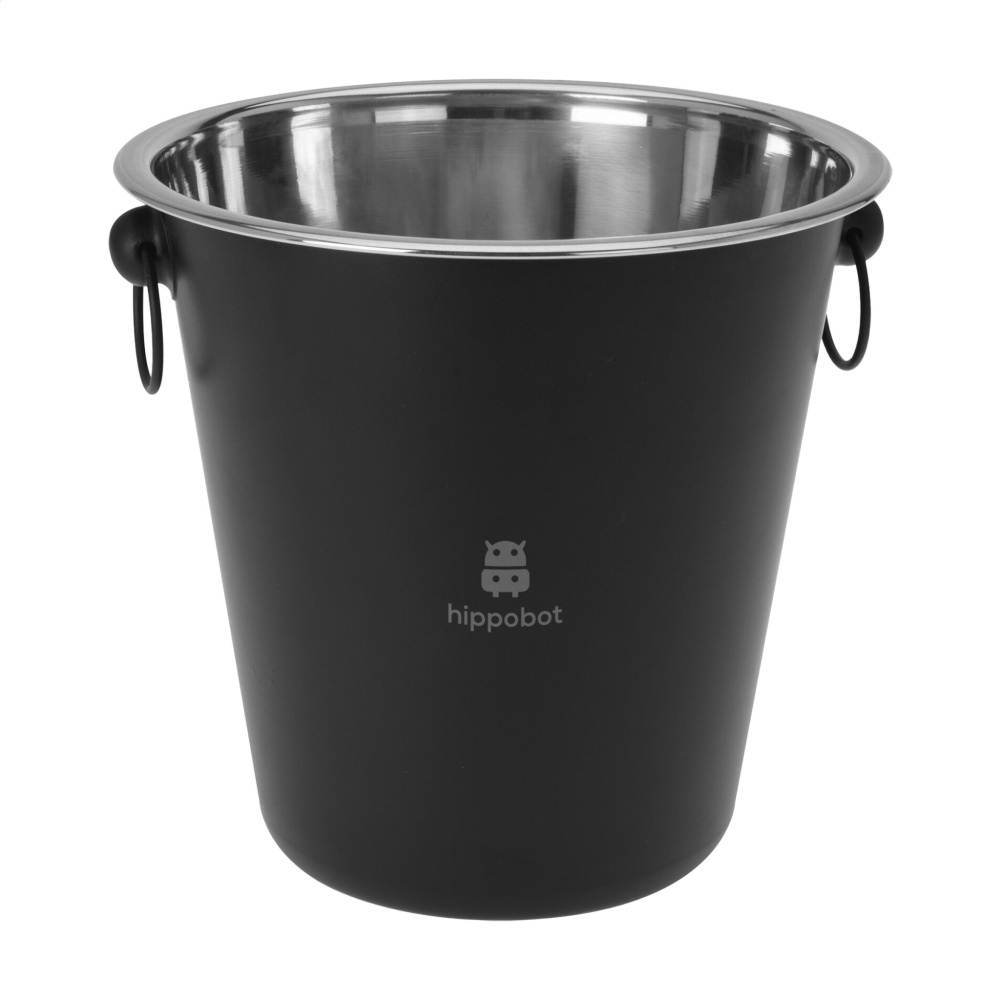 Logo trade business gifts image of: CoolBlack Champagne Bucket