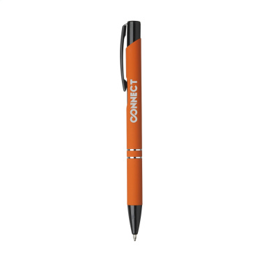 Logo trade promotional merchandise image of: Ebony Rubberised pen