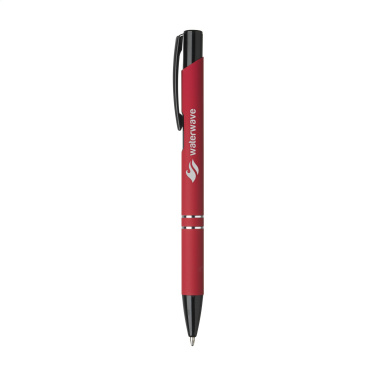 Logo trade promotional merchandise picture of: Ebony Rubberised pen