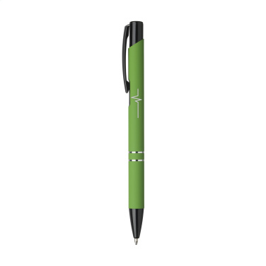 Logo trade promotional items picture of: Ebony Rubberised pen