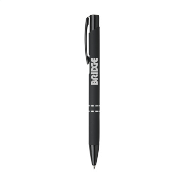 Logotrade promotional product image of: Ebony Rubberised pen