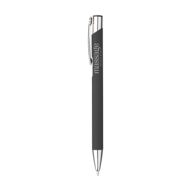 Logo trade promotional giveaways picture of: Ebony Soft Touch pen