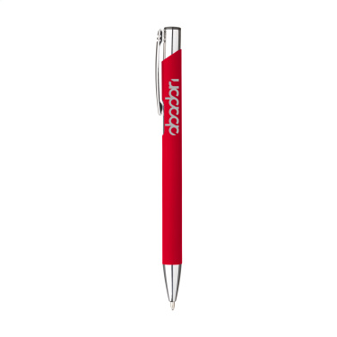 Logo trade promotional merchandise image of: Ebony Soft Touch pen