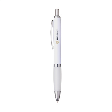 Logo trade promotional merchandise image of: Athos Trans GRS Recycled ABS pen