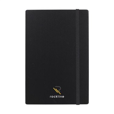 Logo trade corporate gifts image of: Bamboo Journal Naked Spine Paper Notebook Black A5