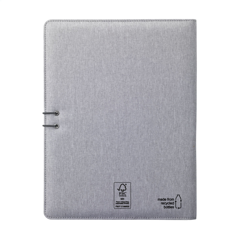 Logo trade corporate gifts image of: Quest Portfolio RCS RPET A4  document folder