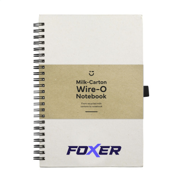 Logo trade promotional gifts picture of: Milk-Carton Wire-O Paper Notebook A5