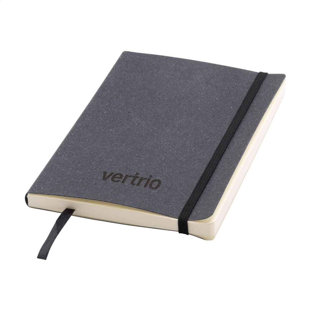 Logotrade advertising product image of: Monti Recycled Leather - Paper Notebook A5