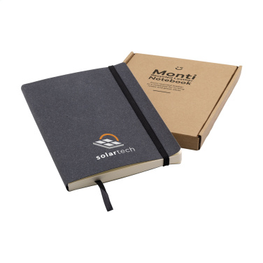 Logo trade promotional products picture of: Monti Recycled Leather - Paper Notebook A5