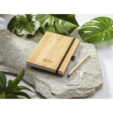 Logotrade corporate gift picture of: BambooPlus Paper Notebook A5 - Inkless Pen