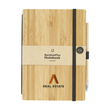 Logotrade promotional giveaway image of: BambooPlus Paper Notebook A5 - Inkless Pen