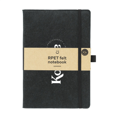 Logo trade corporate gift photo of: Felty GRS RPET Paper Notebook A5