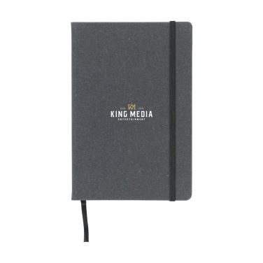 Logo trade corporate gifts picture of: Montana Recycled Leather Paper Notebook A5