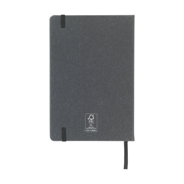 Logo trade promotional products picture of: Montana Recycled Leather Paper Notebook A5